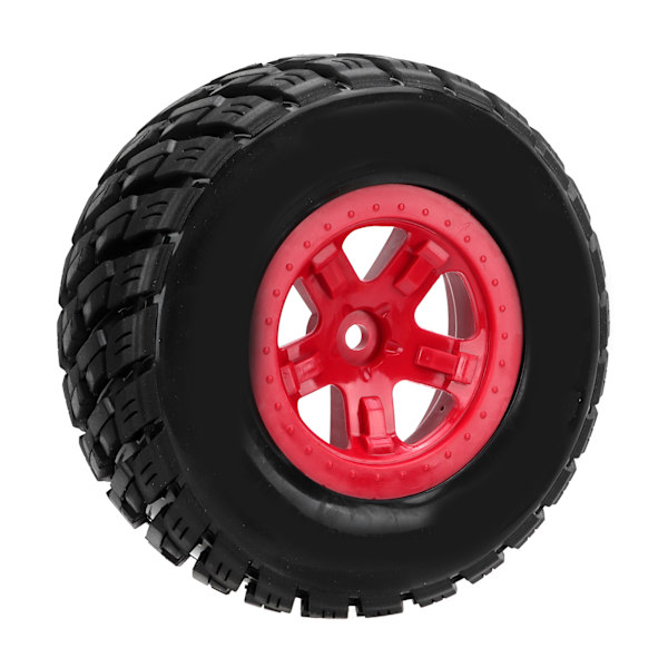 4 kpl RC Short Course -kuorma-auton renkaat Vaihda vakaa Helppo käsitellä RC-kuorma-auton renkaat 1/10 Short Course -kuorma-autolle Punainen