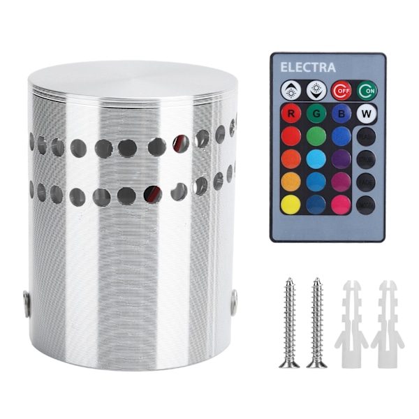 3W RGB Spiral LED Taklampa Trådlös Fjärrkontroll Dimbar Vägglampa Trådbunden AC85‑265V