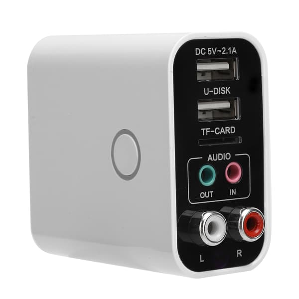 Bluetooth-adapter Bluetooth 5.0-mottaker Sender 3,5 mm til trådløs AUX-lyd 110‑240V Standard EU-plugg