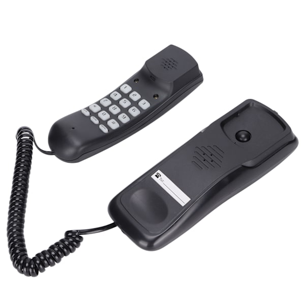 Hjemmetelefon Multifunktions Vægmonterbar Telefon til Kontor Hjem Hotel BadeværelseSort