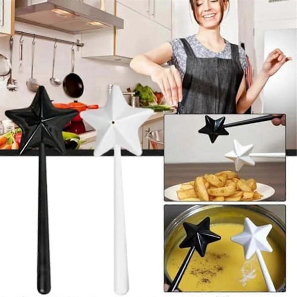 Salt og peber shaker tryllestave, salt og peber tryllestav shakere, sort og hvid og pink, stjerne tryllestav salt