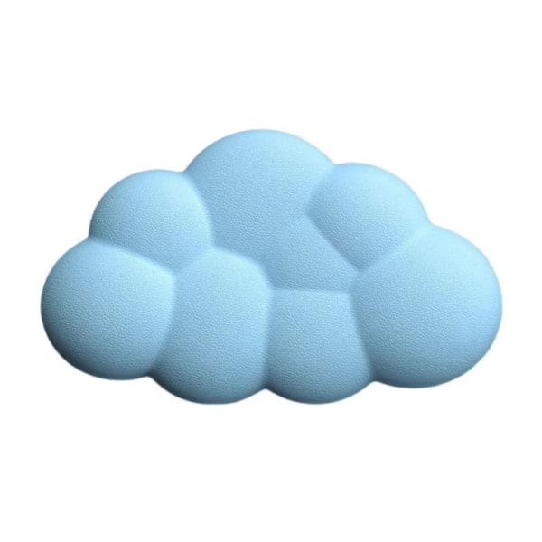 Desktop Musemåtte med Håndledsstøtte, Skyform, Skridsikker Base, Automatisk Tilbageførsel, Memory Sponge, Kontor Computer Laptop Gaming, Smertelindring, Håndledspude, Blå