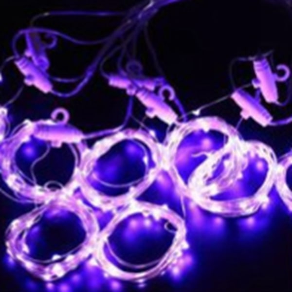 3x3 metriä 300 LED kuparilankaverhovalo Kaukosäädin Verhovalosarja USB-käyttöinen Juhlallinen koristevalo Violetti