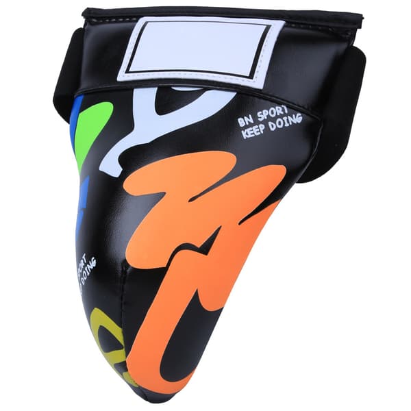 BN FIGHT Graffiti Barn Jockstrap Ljumsk Skydd Utrustning för Boxning Sanda Taekwondo Träning svart