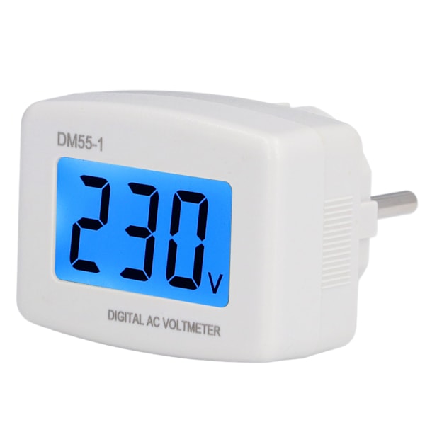 DM55‑1 Digital Voltmeter Lättläst LCD Digital Spänningsmätningsmonitor för Hem 100‑300V