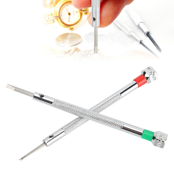 2 st watch skruvmejsel U typ watch reparationsverktyg tillbehör (enkelt huvud 2,0 mm +2,5 mm)