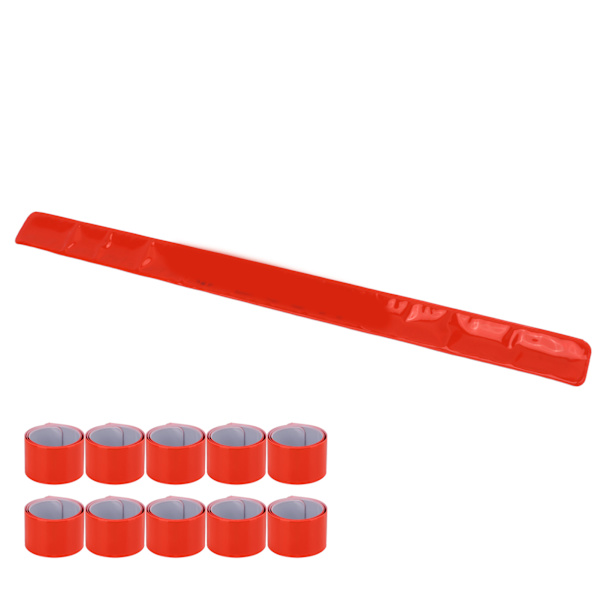 Reflekterande armbind i silikonstål - Slap armband - Armband för kläder, sport och ridning - Orange