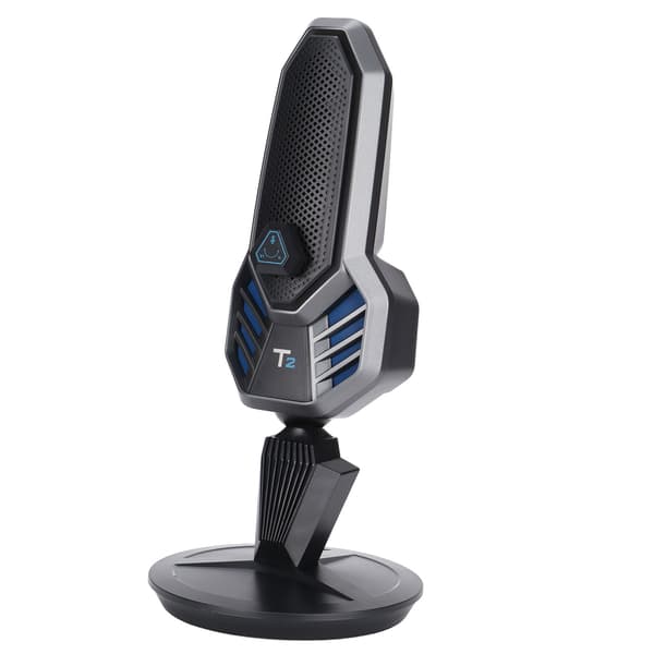 USB-mikrofon roterende 9 tilstande RGB-lys kondensator computer gaming mikrofon med base USB-kabel til sang podcast