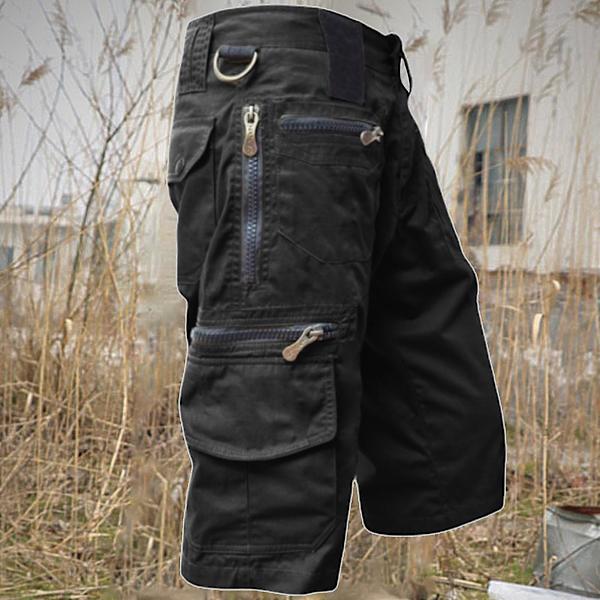 Lysegrønne 4XL Cargo Shorts med Flere Lommer og Avslappet Passform
