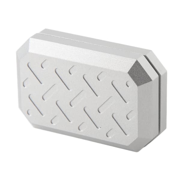 Push Slider Card Legetøj Tekstureret Mønster Angstlindring Aluminiumlegering Slider Sensorisk Legetøj til ADHD med PU Lædertaske