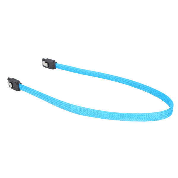 SATA-kabel SATA3.0 SSD 8-pinners dataoverføring 6Gbps 7P med klips Farge Nettråd Tilbehør Blå (rett hode)