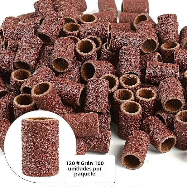 100 stk. neglepoleringsstrips med 80/120/180/240 grader profesjonelt manikyrverktøy egnet for akryl neglebor sett NSB120Grit-100pcs