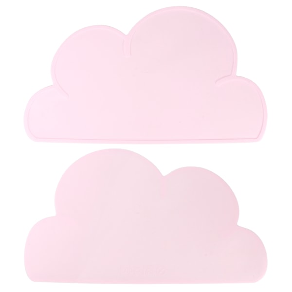 2 kpl Lasten pilven muotoinen tabletti silikoni vedenpitävä lämmöneristys syöttölautanen Pinkki