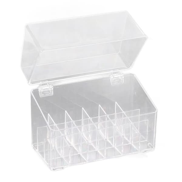 18 Gitre Akryl Læbestift Display Holder Læbepomade Kosmetik Opbevaringsboks Organizer Makeup Værktøj