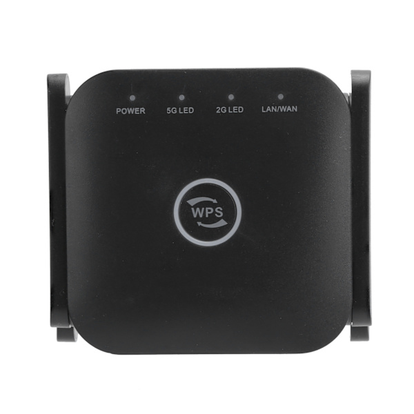 Trådlös Wifi Repeater Signalförstärkare Räckviddsförlängare Datortillbehör AC 110-240V Svart EU-kontakt