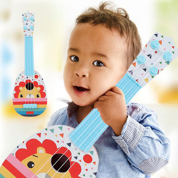 Kids Ukulele Toy 4 Strings Fremragende lydsimuleret guitarmusikinstrument for begyndere Type 1
