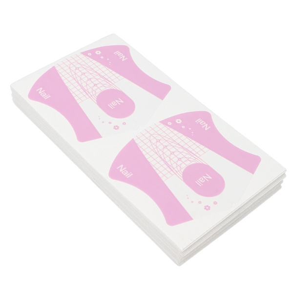 100 st Nail Art Guide Form Återanvändbar självhäftande Nail Art Extension Sticker för kvinnor tjejer