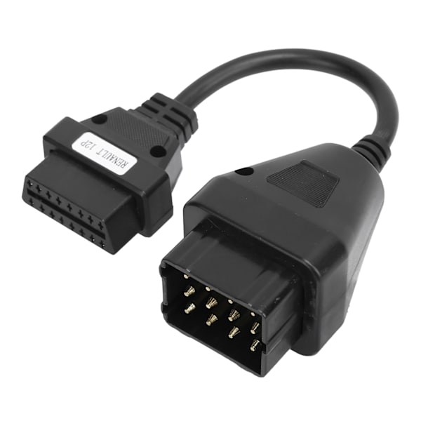 Ammattimainen OBD2-sovitin 12-napainen 16-napaiseen autodiagnostiikan jatkokaapeliin
