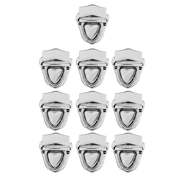 10 stk. Tuck Lock Clasp Catch Klassisk Glansfuld Legering Pung Tommelfingerlås til DIY Tegnebog Lædertaske