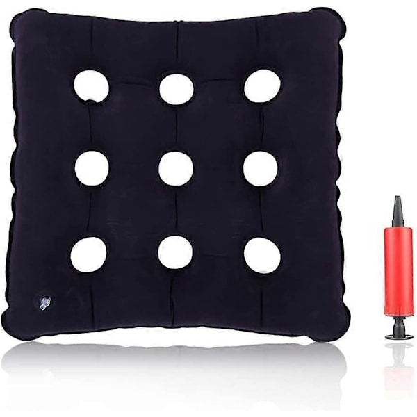 Uppblåsbar Ringkudde, Uppblåsbar Sittkudde, Rund Uppblåsbar Kudde, Hemorrojder Kudde, Donut Kudde (9 Hål)