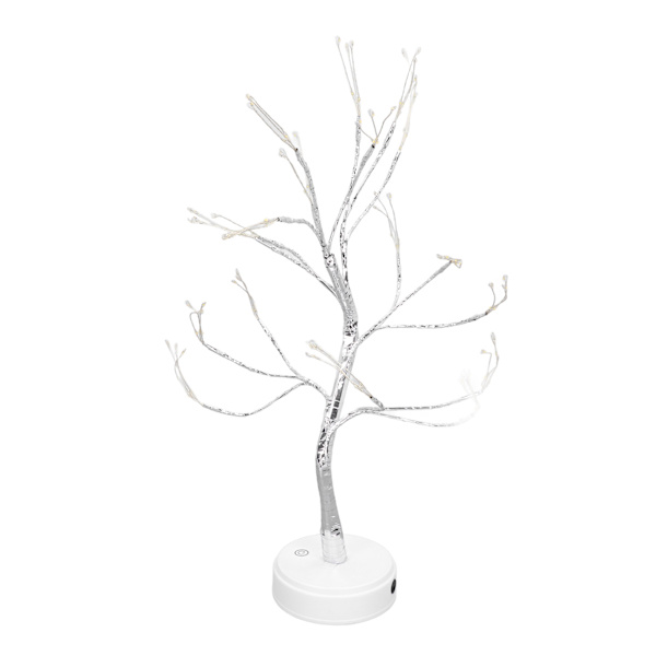LED Kobbertrådslys Dekorativ Kunstig Gren Lys Touch Skifte Natlys Grene Dekoration Sølv108L Varm Lys