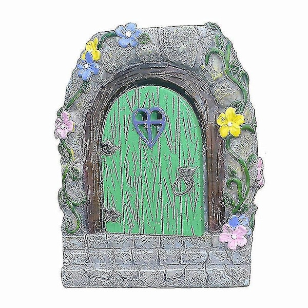 Mystisk miniature fe have dør til træstamme