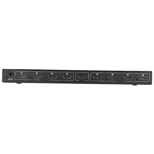 4K 1 ind 8 ud HD Multimedia Interface Splitter 8-vejs HD Multimedia Interface Distributør 100‑240VEU Stik