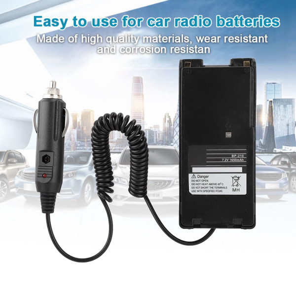 12V Biloplader Radio Batteri Eliminator Adapter til ICOM IC V8 IC V82 IC A6 IC A24 IC F3GT