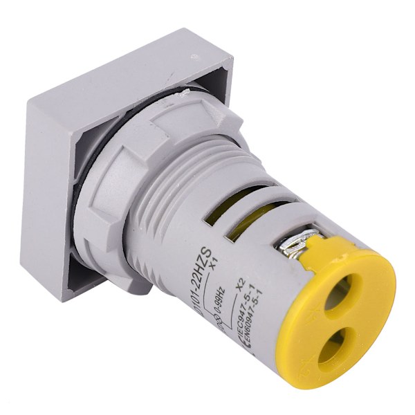 Neliönmuotoisen digitaalisen näytön LED-merkkivalo AC100~380V 20~75Hz taajuuden mittaus (keltainen)