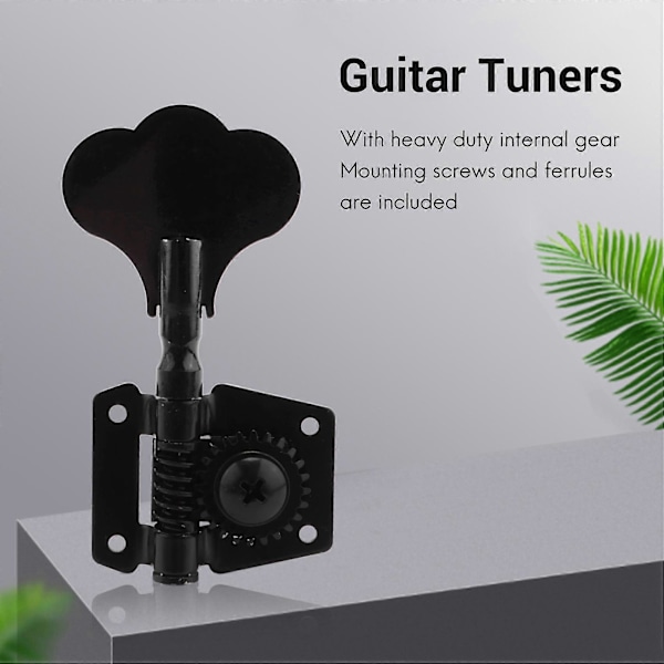 5 stk. Gitar Tilbehør Stemmeskruer for 5 Strengers Bass Svart