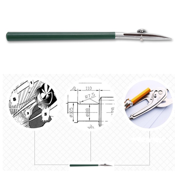 Multifunktionslinjemaskering Kunstnere Ruling Pen Tegneserieværktøj Malerartikler Brevpapir(118 M)