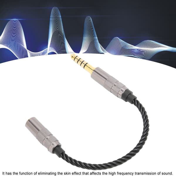 Kuulokeadapterikaapeli kullattu 4,4 mm balansoitu uros - 3,5 mm stereonainen adapterijohto