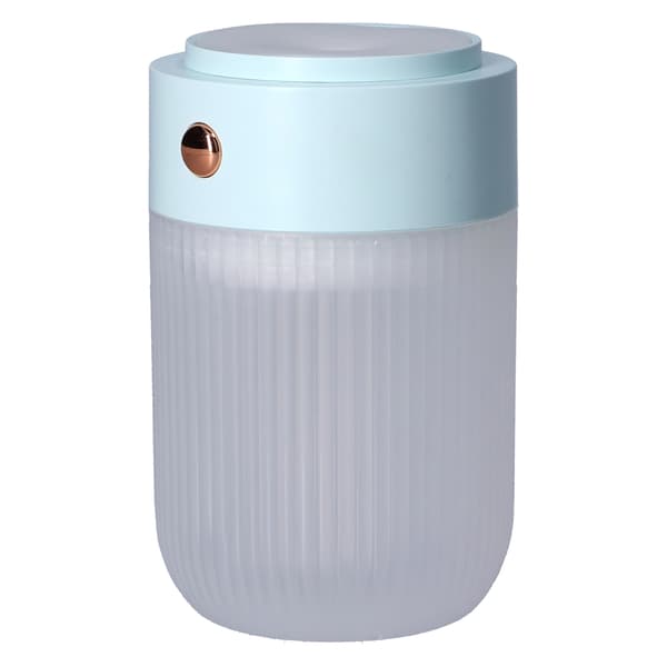Cool Mist Luftfugter Mini Bærbar 250 ml USB Ultra Stille Diffuser med Farverigt Natlys Blå