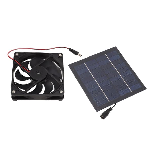 Solpanelventilatorsæt 50W drevet bærbart til drivhuse, skure, hønsehuse, kæledyrshuse, vinduesudsugning