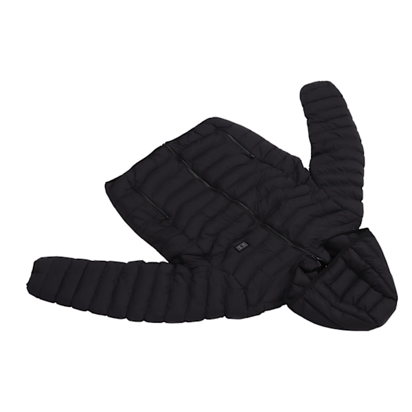 USB Elektrisk Kulfiber Varmejakke 11 Zone Dobbelt Kontrol 3 Niveauer Varme Termisk Jakke 2XL