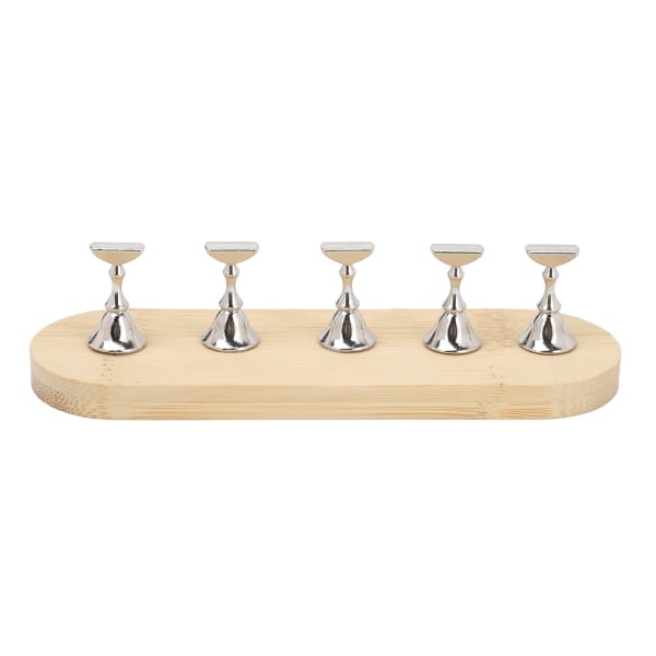 Nail Display Stand DIY Log Press On Fixation Magnetisk falsk nagelhållare för nybörjarmanikyr