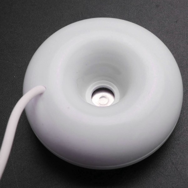 Hvid Donut Luftfugter USB Kontor Skrivebord Mini Luftfugter Bærbar Luftrenser Hvid