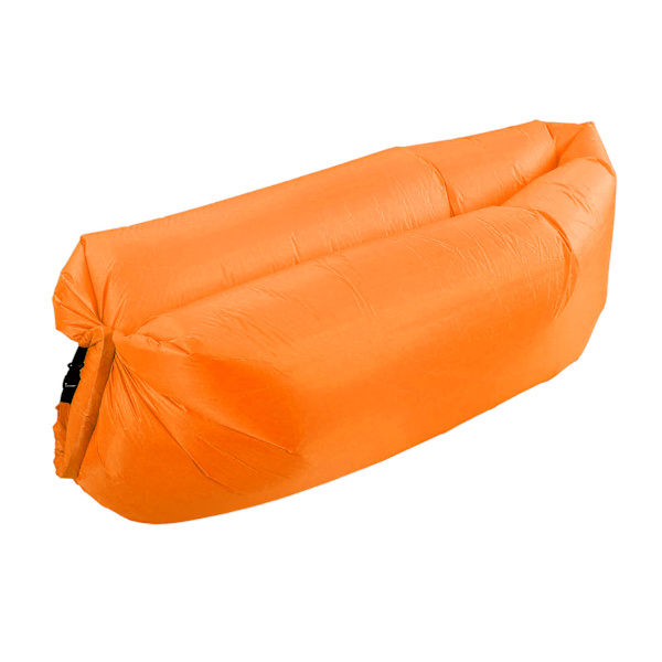 Oppblåsbar solseng luft sofa bærbar sammenleggbar komfortabel oppblåsbar sofa med oppbevaringspose for utendørs camping oransje