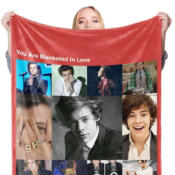 Stjerne trykt teppe mykt polyester teppe for sofa seng kontor alle årstider 150x200cm