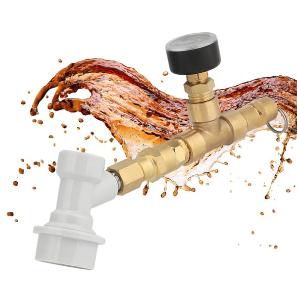 Tryckregulator Mätarventil med Anslutningsenhet Bryggutrustning Tillbehör 0-30PSI med Vit Anslutning