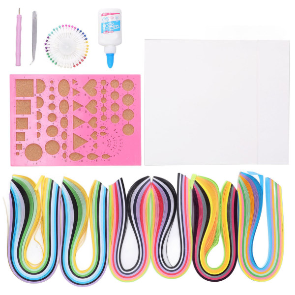 Pappersquilling-kit Student Vuxen DIY-hantverk Konst Färgat papper Handgjorda pappersquilling Ritverktyg