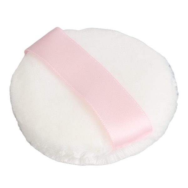 Circular Makeup Puff Mjuk plysch Ansiktssmink Blender Puff Stor bärbar sminksvamp för kontorscamping