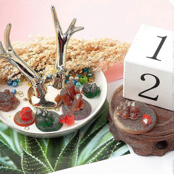 Crystal Cluster Silicone Epoxy Resin Mold DIY Craft Project 8 Pieces (Random Style) COLOR 4