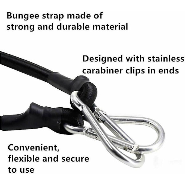 Gummistroppar med krokar 3 storlekar Extra stark expanderande gummistropp med krokar (3 st, 1 m, 2 m, 3 m)