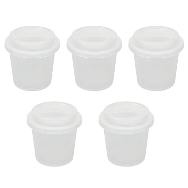 5 st Makeup Äggförvaringslåda Cup Form Transparent Portabel Organizer för resor badrum