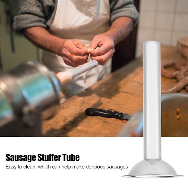 Pølsefyller i rustfritt stål, fylletube, manuell kjøttkverntilbehør, diameter 24 mm