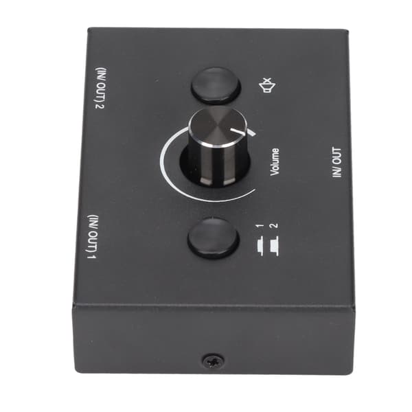 3,5 mm Switcher 2 Input 1 Output Eller 1 Input 2 Output Splitter Switcher Boks med Én Knap til Lydløs