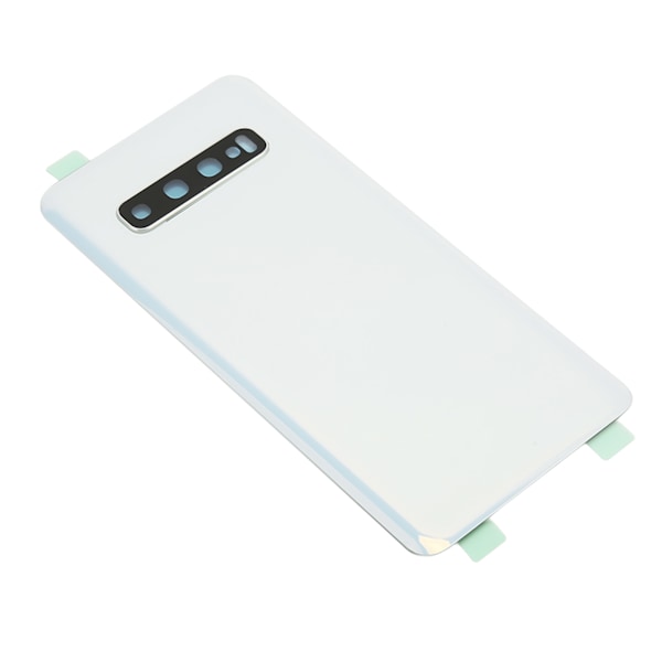 Telefon Bakglass Deksel for Samsung Galaxy S10 G973 Vanntett Bakglass Deksel med Kamera Glass Linse Tape Deler Hvit