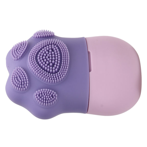 Is Face Roller Cold Ice Mold Holder Silicone Reusable for Face Beauty DIY Facial Care Purple Cat Claw with Comb