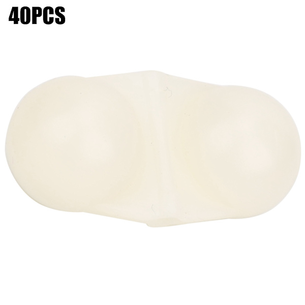 40st Bärbar ABS Dubbel Rattle Havsfiske Attraktor Bell Beads Tillbehör för att lura Fishwhite